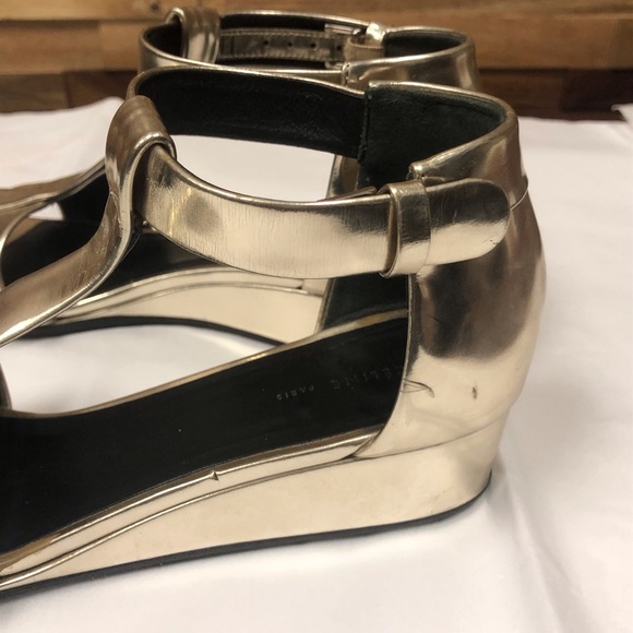 Celine Metallic Wedge Sandals - Picture 6 of 10